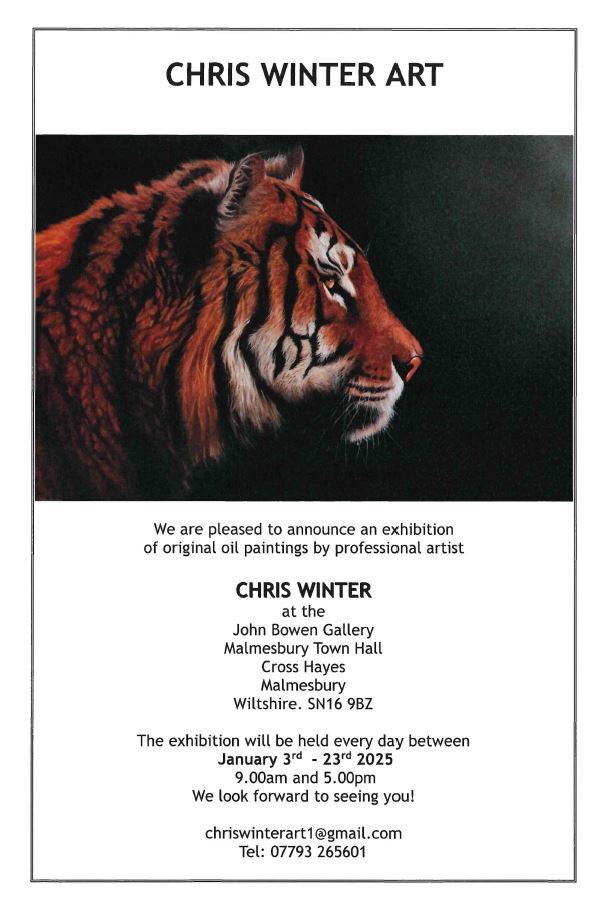 Chris Winter Art at the John Bowen Gallery, Malmesbury Town Hall